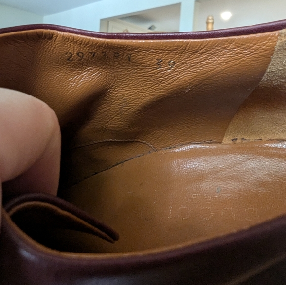 Gucci Womens High Heel Burgundy Leather Lace up Size 39 ( US 9) - Picture 8 of 8